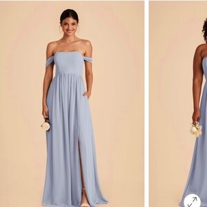 Birdy Grey- August Dress-Chiffon in dusty blue- Medium